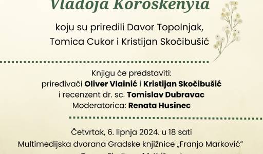 Poziv na predstavljanje knjige  "Šumarskim stazama Vladoja Köröskenyia"