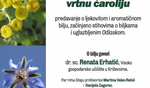 POZIV na  "Mirisnu vrtnu čaroliju" - predavanje o ljekovitom i aromatičnom bilju